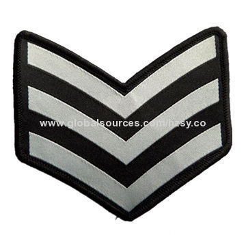 Embroidered Emblem/Garment Accessory with Center Fold, Ideal for Apparel, Garments and Ornaments